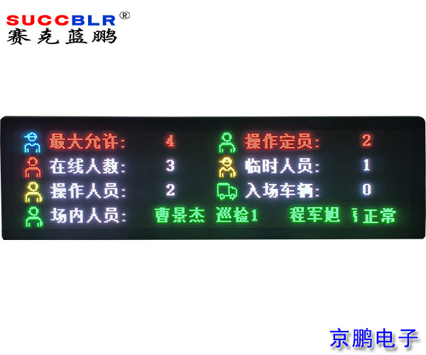 【門禁式定員監(jiān)控系統(tǒng)設備】賽克藍鵬SUCCBLR定制室外P4全彩LED屏